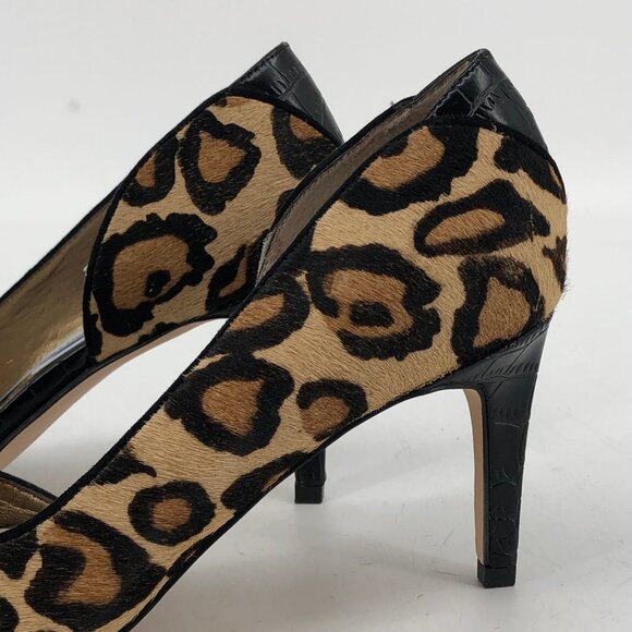 Sam Edelman Tan/Black Animal Print Heels | Stiletto Style